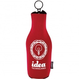 Red - Koozie Neoprene Zip-Up Promotional Bottle Cooler