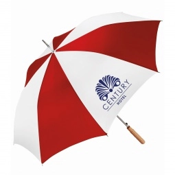 Red / white - Peerless Automatic Promotional Stick Umbrella - 48"