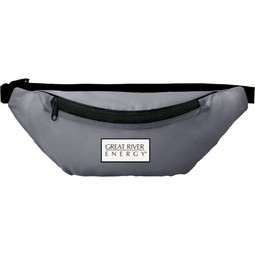 Grey - Hipster rPET Custom Fanny Pack - 14"w x 5.5"h