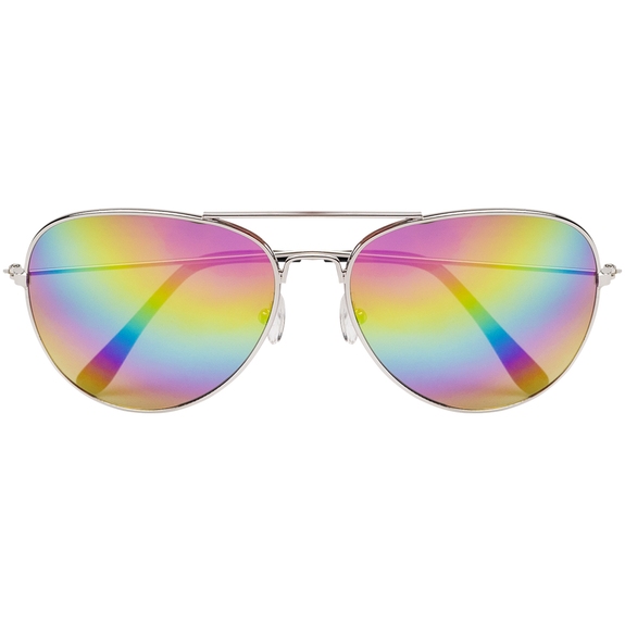 Folded Swift Rainbow Custom Aviator Sunglasses