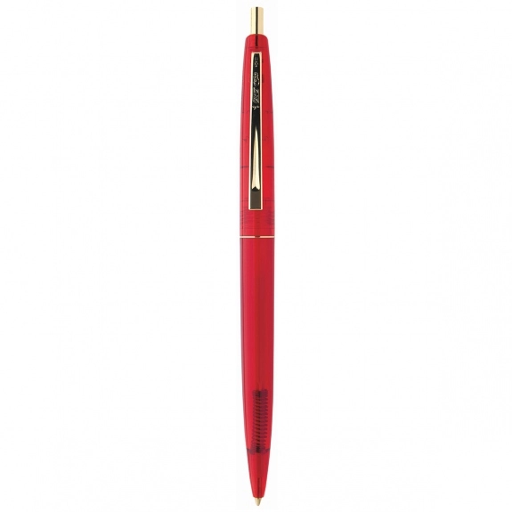 Red BIC Clear Clic Promotional Pen