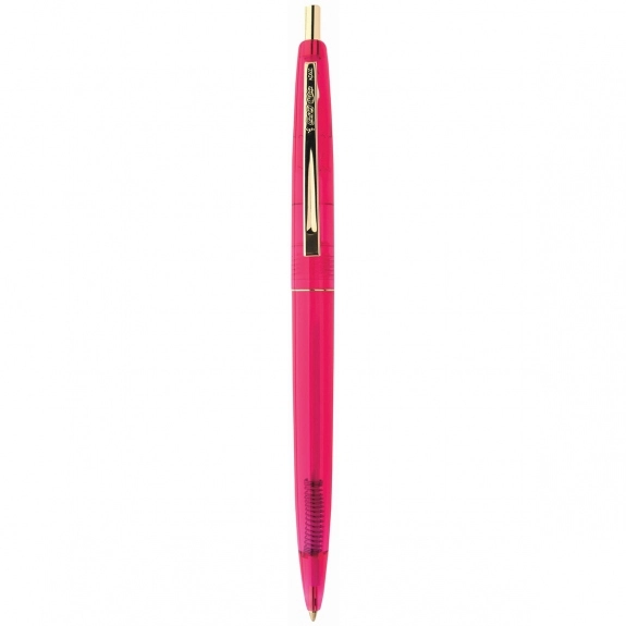 Pink BIC Clear Clic Promotional Pen