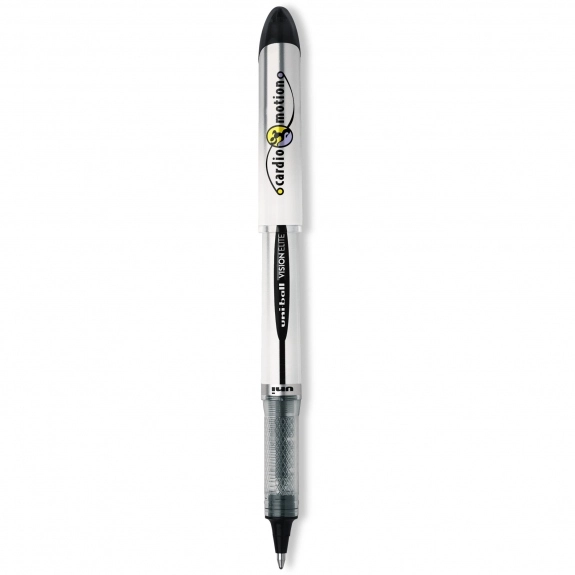 Silver with Black Ink Uni-Ball Vision Elite Rollerball Promotional Pen 