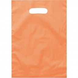 Tangerine Die Cut Handle Frosted Promotional Plastic Bag
