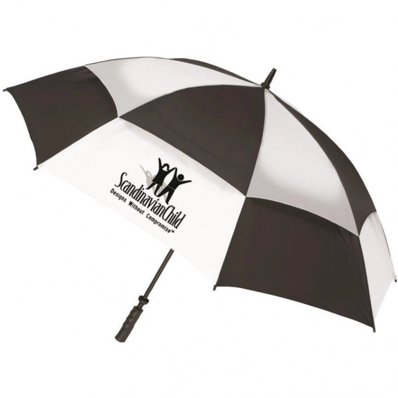 Black/White Checkerboard Flextech Golf Custom Umbrellas