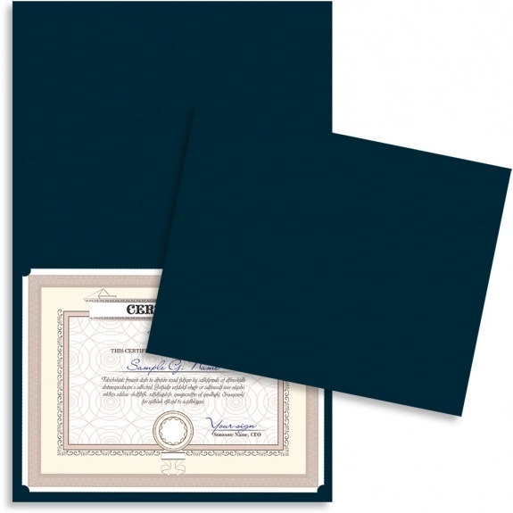Black Linen Certificate & Promotional Diploma Folder 