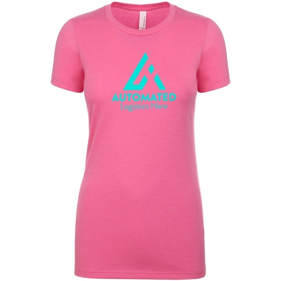 Hot Pink Next Level CVC Logo T-Shirt - Women's