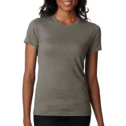 Front - Warm Gray Next Level CVC Logo T-Shirt - Women's