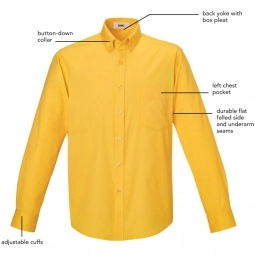 Features - Core365 Operate Custom Button Down Dress Shirt - Men's - Tall