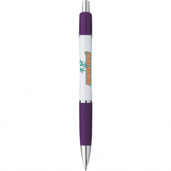 Purple BIC Emblem Retractable Custom Pen