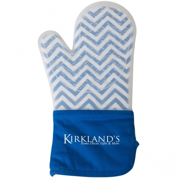 Royal Blue Frosted Silicone Custom Oven Mitts
