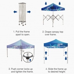 Instructions - Full Color Pop-Up Custom Event Tent - 10' x 10'