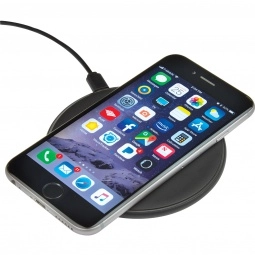 In Use - Full Color Qi Wireless Custom Phone Charging Pad