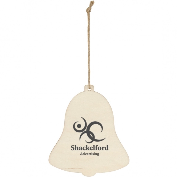Natural Wood Custom Ornament - Bell