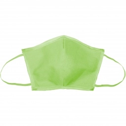 Key Lime Colored Canvas Face Mask w/ Elastic Ear Loops