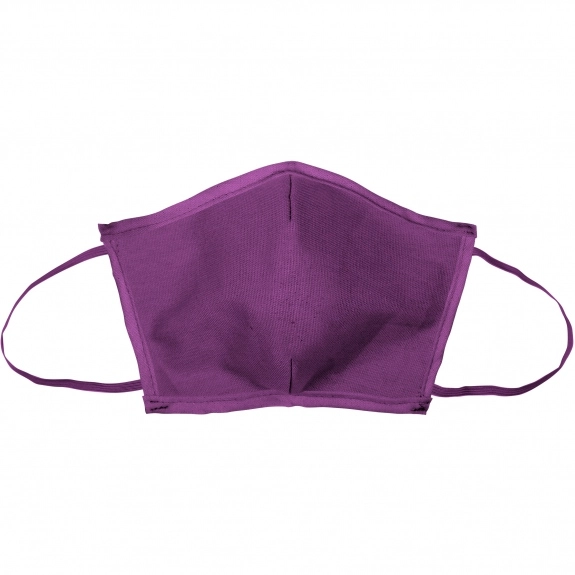 Pansy Colored Canvas Face Mask w/ Elastic Ear Loops
