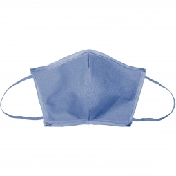 Cornflower Colored Canvas Face Mask w/ Elastic Ear Loops