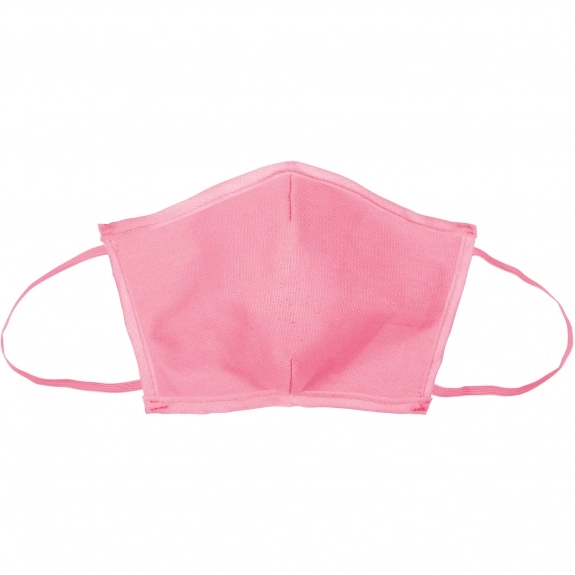 Tickled Pink Colored Canvas Face Mask w/ Elastic Ear Loops