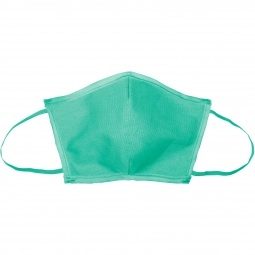 Turquoise Colored Canvas Face Mask w/ Elastic Ear Loops