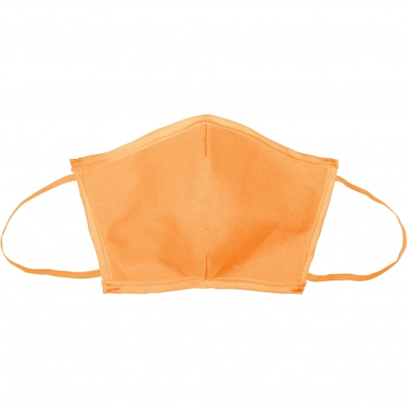 Creamsicle Colored Canvas Face Mask w/ Elastic Ear Loops
