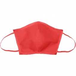 Grapefruit Colored Canvas Face Mask w/ Elastic Ear Loops