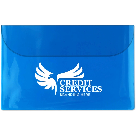 Tinted Clear Blue - Legal Sized Branded Portfolio