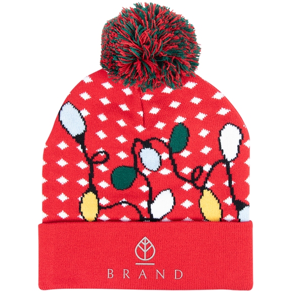 Red Ugly Sweater Custom Embroidered Beanie