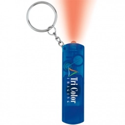 Translucent Blue Safety Whistle Promotional Key Light w/Compass