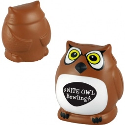 Brown with White Promotional Owl Stress Ball