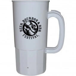 White Plastic Beer Stein Custom Stadium Cup 