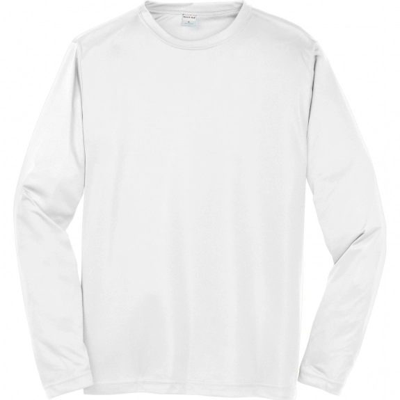 White Sport-Tek Long Sleeve Competitor Logo Shirt