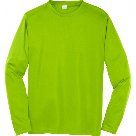 Lime Shock Sport-Tek Long Sleeve Competitor Logo Shirt