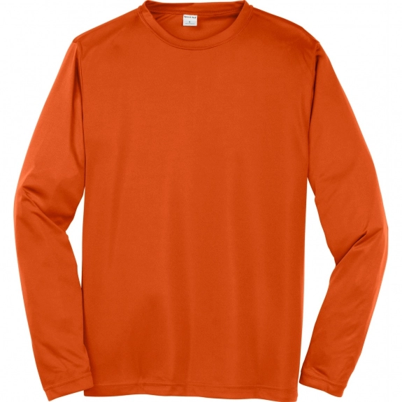 Deep Orange Sport-Tek Long Sleeve Competitor Logo Shirt