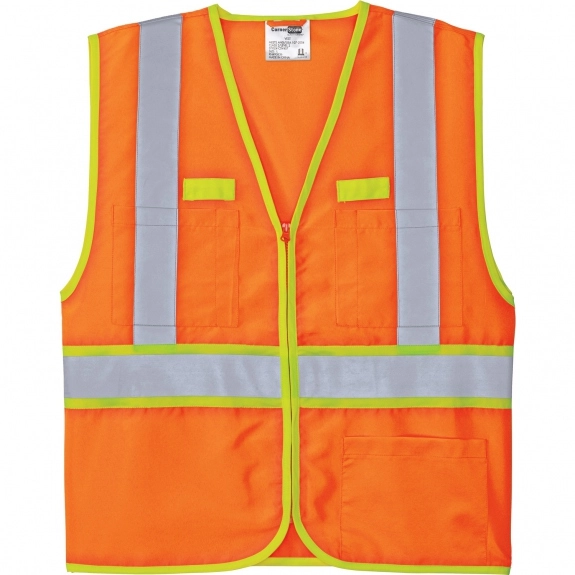 Safety Orange CornerStone Dual-Color Custom Safety Vest