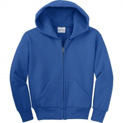 Royal Port & Company Full Zip Custom Hooded Sweatshirt - Youth - Colors