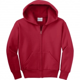 Red Port & Company Full Zip Custom Hooded Sweatshirt - Youth - Colors