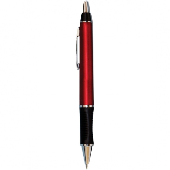 Red Glossy Custom Pen w/ Rubber Grip