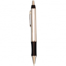 Silver Glossy Custom Pen w/ Rubber Grip
