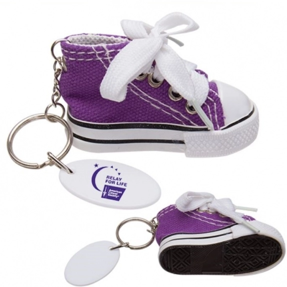 Purple Classic Gym Shoe Promotional Keytag