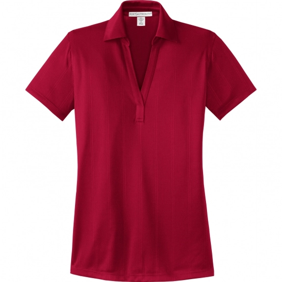 Rich Red Port Authority Lightweight Custom Polo Shirts - Women's