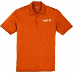 Deep Orange Sport-Tek Heather Contender Custom Polo Shirt - Men's