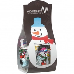 Full Color Custom Candy Pouch - Chocolate Snowmen