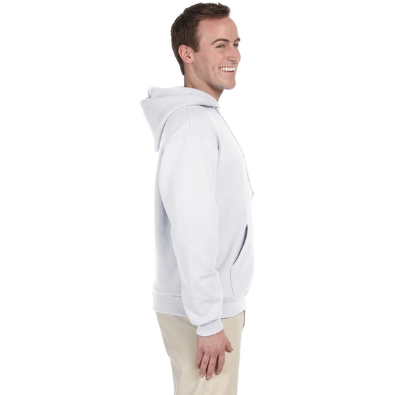 JERZEES NuBlend Fleece Logo Pullover Hooded Sweatshirt - White 