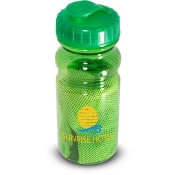 Lime Green Custom Logo Water Bottle w/ Cooling Towel