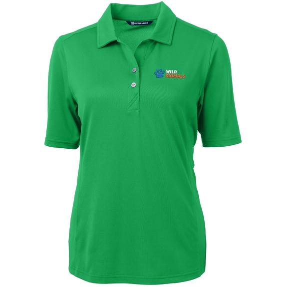 Kelly Green - Cutter & Buck Virtue Eco Pique Recycled Custom Polo - Women's