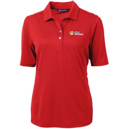 Red - Cutter & Buck Virtue Eco Pique Recycled Custom Polo - Women's