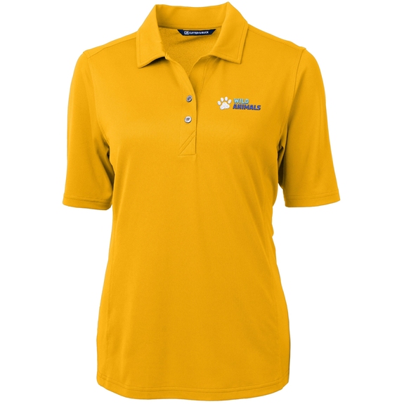 College Gold - Cutter & Buck Virtue Eco Pique Recycled Custom Polo - Women'