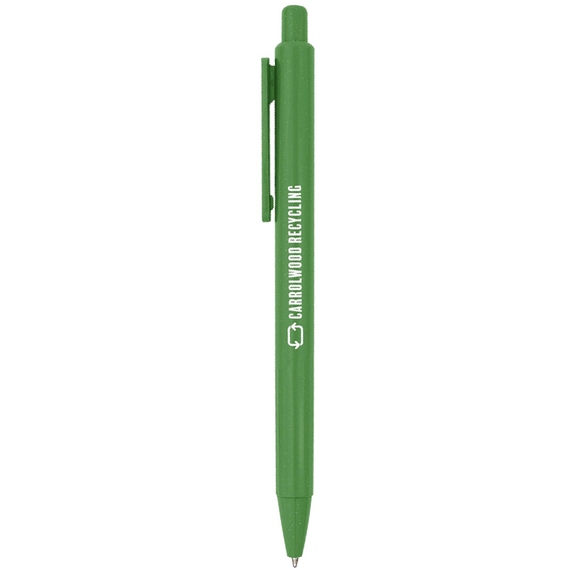 Green - Recycled Custom Logo Milk Carton Pen