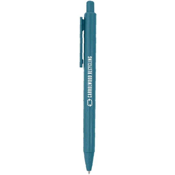 Teal - Recycled Custom Logo Milk Carton Pen