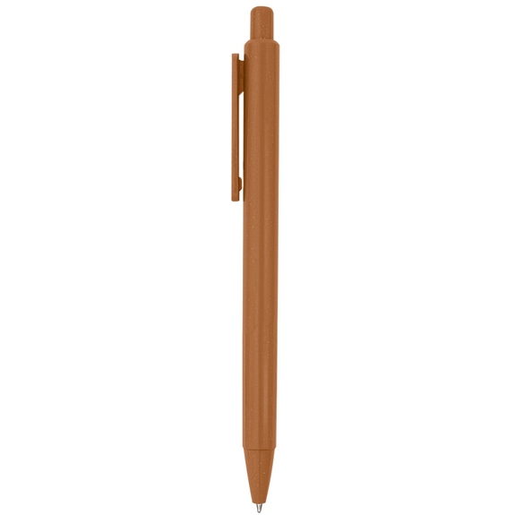 Brown/Orange - Recycled Custom Logo Milk Carton Pen
